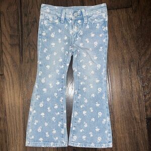 Old Navy floral flare jeans, girls 5 5t